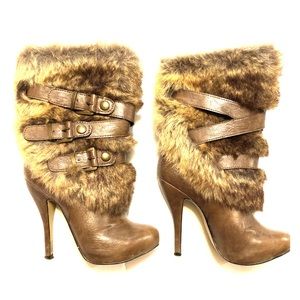 Gishal Leather Fur Boots